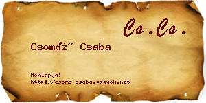 Csomó Csaba névjegykártya